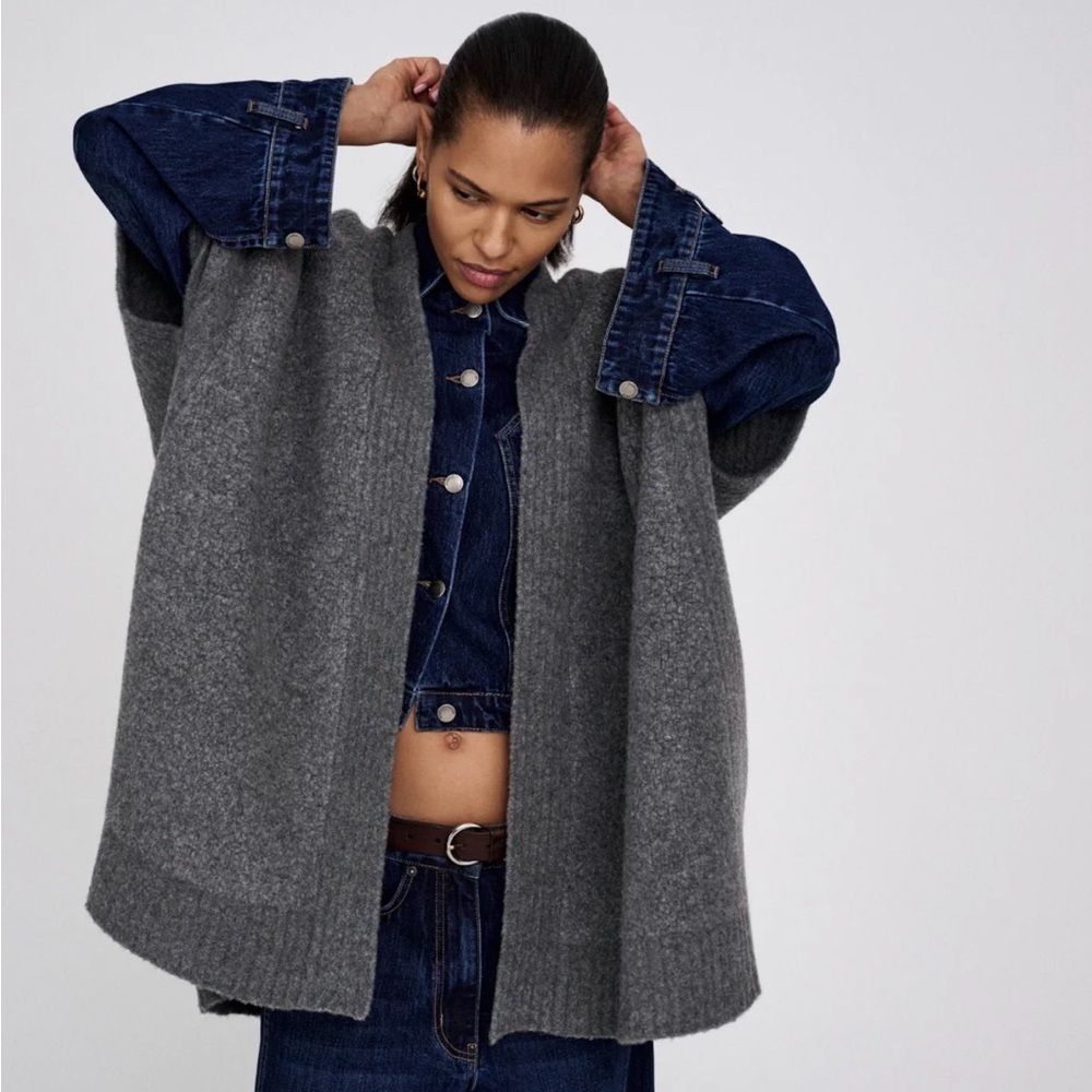Rabens Salinger Dorris wool knit cape